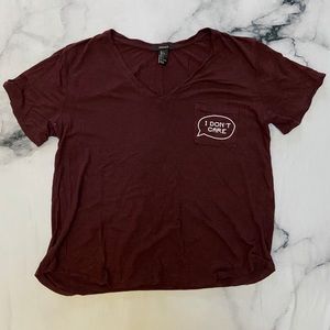 Burgundy Pocket Tee